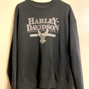 Faded black Harley Davidson sweater